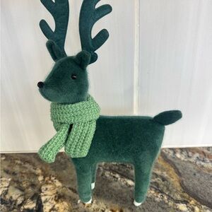 Green Felt Reindeer Decor